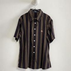 【極美品】バーバリーロンドン　半袖ブラウス　メガチェック　ストライプ　44 極美品】バーバリーロンドン 半袖ブラウス メガチェック