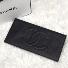 極上美品✨CHANEL シャネル 手帳カバー キャビアスキン ブラック ココ