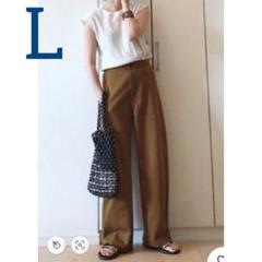 新品未使用タグ付き ユニクロU ワイドフィットカーブジャージーパンツ L