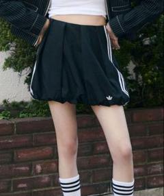 adidas バルーンスカート adidas WOVEN BALLOON SKIRT ブラック（アディダス ウーブン