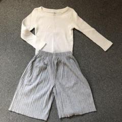 新品 プリーツ ワイドパンツ