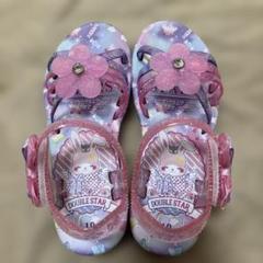 19㎝子供用サンダル DOUBLE STAR 花柄サンダル