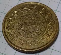デンマーク硬貨 20クローネ 50枚 約27mm 海外古銭 デンマーク/20クローネ硬貨/20KRONERの通販 by ゆこ's