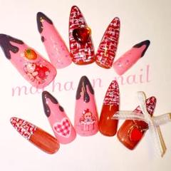 〔現品〕萌えにゃんホイップネイル♥ ネイルチップ 平成女児 量産型 チョコレート 現品〕萌えにゃんホイップネイル♥ ネイルチップ 平成女児 量産
