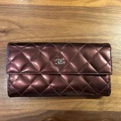 CHANEL長財布 マトラッセ エナメル 赤茶 ボルドー CHANEL長財布 マトラッセ エナメル 赤茶 ボルドー - メルカリ