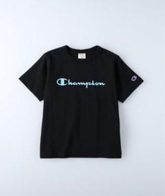 Champion Tシャツ 105 黒 子ども キッズ ロゴプリント 半袖