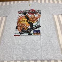 新日本プロレス山崎一夫 キック&サブミッションTシャツ 1996年製作 レア新品