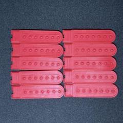 日本製 帽子 アジャスター カラー 留め具 交換 修理 DIY (レッド10個)