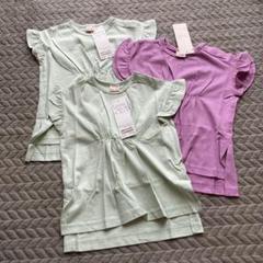 未使用petit main ウエストギャザーロングTシャツ90cm 3色セット