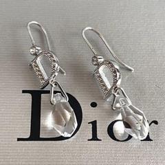 【にゃお様】 Dior ピアス D金具 ラインストーン クリスタル シルバー にゃお様】 Dior ピアス D金具 ラインストーン クリスタル