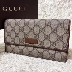 【美品】GUCCI 長財布 シマ gg ロゴ刻印 エンボス PVC レザー