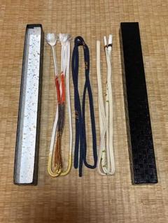 【美品】和装小物 帯締め 3本 まとめて 黒箱入
