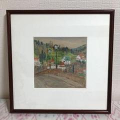 [美品]日本製額縁 ドイツ ハイデルベルグ 風景画 水彩画 絵画 レトロ agmotokawa_naitou-heiderberg2