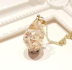 1700.スワロ入り♡ しずく型レジンネックレス♡ - メルカリ