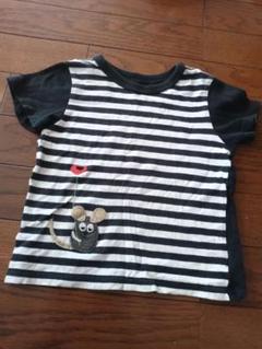 ストライプTシャツ 90サイズ マウス刺繍 レオレオニ ユニクロ