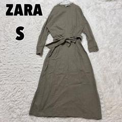 ♥ZARA♥ ザラ (S) コットンリネン ウエストリボンロングワンピース