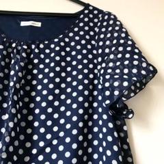 a.v.v ☆段フリル☆チュニック☆半袖☆水玉☆トップス☆
