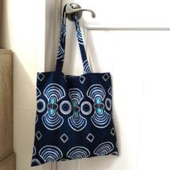 【ハンドメイド】アフリカンプリント エコバッグ内ポケット収納可35cm×35cm