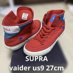 SUPRA vaider スープラ　レッド スニーカー