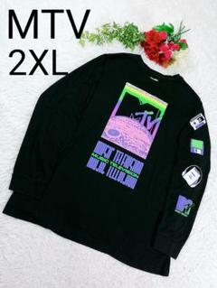 【希少 】【ビッグサイズ】エムティーヴィー MTV ロンT 2XL 黒