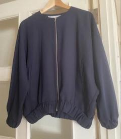 ADORE アドーア　袖フリルカーディガン ノーカラージャケット 38 ADORE アドーア 袖フリルカーディガン ノーカラージャケット 38