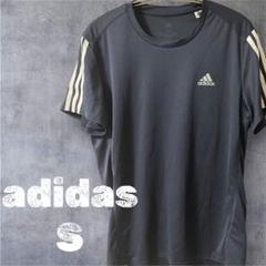adidas Sサイズ Tシャツ ダークブルー　メンズ　夏服　古着