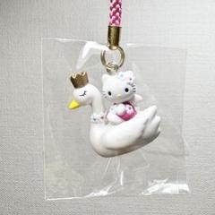 【希少・美品】新品、未使用 ハローキティ ピカルの正理　白烏美麗物語　ストラップ ハローキティ - ピカルの定理×ハローキティ白鳥美麗物語根付け