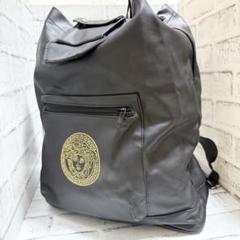 希少/美品✨ヴェルサーチ バックパック リュック メデューサ レザー ブラック