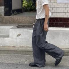 (古着)90s ワイドスラックス　パンツ　cityboy vintage 古着)00s haggar ワイドスラックス オリーブ cityboy パンツ
