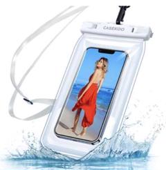 スマホ 防水スマホケース IPX8認定 完全防水 水に浮く クリア最大6.7