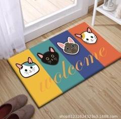 浴室 マット 滑り止め付き ラグ 猫 玄関 40×60 キャット