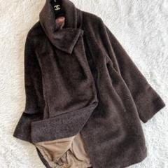 【極美品】現行タグ　theory レオパードコート　アルパカ　ウール 極美品!Max Mara Studio アルパカ ロングコート ビッグカラー