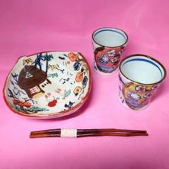 手づくり工房　夕立窯　角皿②③④⑨⑩　カラフルなウサギ絵柄　角皿5点 未使用☆夕立窯 うさぎシリーズ 5点セット