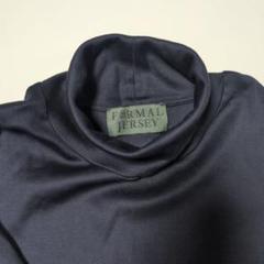 FORMAL JERSEY ネイビー タートルネック