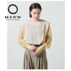 2023マルゥユナイテッドアローズ　シアーコンビブラウスブラック 2023マルゥユナイテッドアローズ シアーコンビブラウスブラック