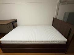 【美品】送料込IKEAイケアソンゲサンドオンネランドマットレス付きセミダブル
