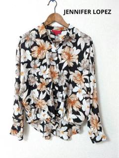 希少　美品　JENNIFER LOPEZ　花柄　 長袖シャツ M