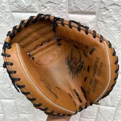 【美品】野球 グローブ 軟式 一般 キャッチャーミット ハタケヤマ