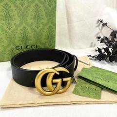 【美品】GUCCI GGロゴ ベルト(レディース) GUCCI グッチ インターロッキング GG ロゴ レザー ベルト