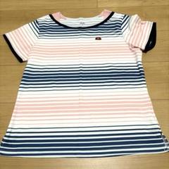 美品‼️エレッセ　ボーダー　半袖　シャツ　ネイビー　ピンク　ホワイト　テニス