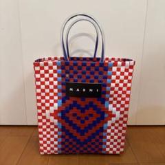 MARNI かごバッグ 赤 白 青 チェック柄 MARNI - MARNI マルニ トートバッグ - 赤x白x青(ミックス