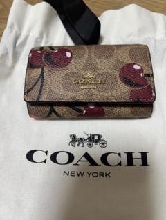 ♡さくらこ♡【新品】COACH♡5リングキーケース チェリープリント ♡さくらこ様専用♡【新品】COACH♡5リングキーケース チェリー