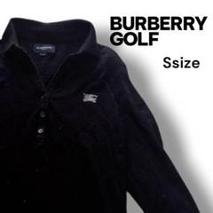BURBERRY GOLF バーバリー　黒ポロシャツ　 S-1 バックスリット