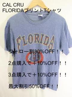 毎日値下げプロフ必読!CAL CRU FLORIDAプリントT/S/M　カレッジ