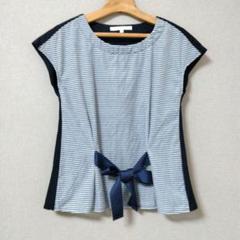 【日本製】dix-sept フロントリボン フレンチスリーブ カットソー M