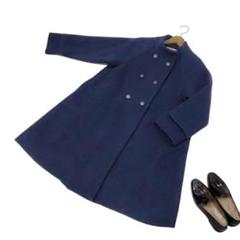 conges payes ウール混 Aラインコート 7014