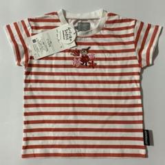 ムーミン リトルミイ ボーダー 半袖Tシャツ 赤 レッド 刺繍 ワッペン 110