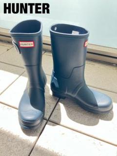 (中古美品)HUNTER 靴 レインブーツ25cm HUNTER ハンター レインブーツ 25.5cm ブラック｜中古メンズ