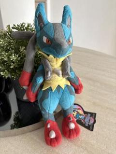 ❤新品・紙タグ付き❤ ポケモン メガルカリオ ぬいぐるみ ポケモンセンター 希少☆新品タグ付 メガルカリオ ぬいぐるみ ポケモンセンター