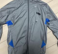 NIKE 00s y2k ナイロンジャケット ドローコード 異素材 シルバー